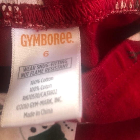 Girls Gymboree Red Christmas Pajamas Size 6 - Picture 5 of 6